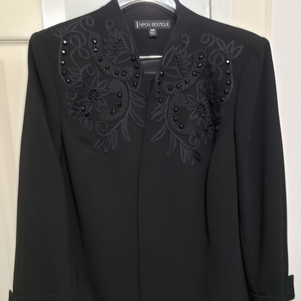 Womens black dress suit